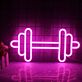 Hantel LED-Neonschild für Fitnessstudio und Home Gym