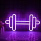 Hantel LED-Neonschild für Fitnessstudio und Home Gym