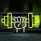 Hantel mit Faust LED-Neonschild für Fitnessstudio Home Gym