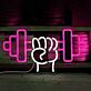 Hantel mit Faust LED-Neonschild für Fitnessstudio Home Gym