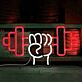 Hantel mit Faust LED-Neonschild für Fitnessstudio Home Gym