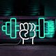 Hantel mit Faust LED-Neonschild für Fitnessstudio Home Gym