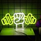 Faust mit Hantel LED-Neonschild Fitnessstudio