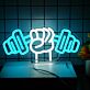 Faust mit Hantel LED-Neonschild Fitnessstudio