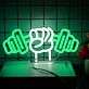 Faust mit Hantel LED-Neonschild Fitnessstudio