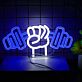 Faust mit Hantel LED-Neonschild Fitnessstudio