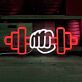 Faust mit Hantel LED-Neonschild für Fitnessstudio Home Gym
