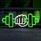 Faust mit Hantel LED-Neonschild für Fitnessstudio Home Gym