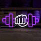 Faust mit Hantel LED-Neonschild für Fitnessstudio Home Gym