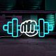 Faust mit Hantel LED-Neonschild für Fitnessstudio Home Gym