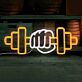 Faust mit Hantel LED-Neonschild für Fitnessstudio Home Gym