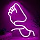 Fußsohle mit Hand LED-Neonschild