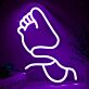Fußsohle mit Hand LED-Neonschild