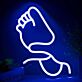 Fußsohle mit Hand LED-Neonschild