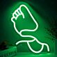 Fußsohle mit Hand LED-Neonschild