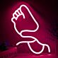 Fußsohle mit Hand LED-Neonschild