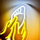 LED Neonschild Massage mit Hand Motiv für Spa Studio und Wanddekoration