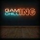 GAMING CHILLING LED-Neonschild für Gamingzimmer und Wohnzimmer