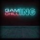GAMING CHILLING LED-Neonschild für Gamingzimmer und Wohnzimmer