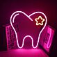 Zahn mit Stern LED-Neonschild für Dentalklinik