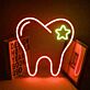 Zahn mit Stern LED-Neonschild für Dentalklinik