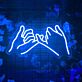 Händeschütteln mit kleinem Finger LED-Neonschild Wohnzimmer Bar