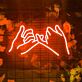 Händeschütteln mit kleinem Finger LED-Neonschild Wohnzimmer Bar