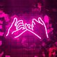 Händeschütteln mit kleinem Finger LED-Neonschild Wohnzimmer Bar