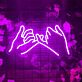 Händeschütteln mit kleinem Finger LED-Neonschild Wohnzimmer Bar