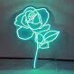 Rosenblüte LED-Neonschild Wohnzimmer Schlafzimmer