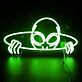 Außerirdischer im UFO LED-Neonschild für Gaming Zimmer