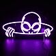 Außerirdischer im UFO LED-Neonschild für Gaming Zimmer
