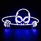 Außerirdischer im UFO LED-Neonschild für Gaming Zimmer