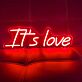It's love LED-Neonschild Wohnzimmer Schlafzimmer