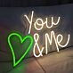 You & Me LED-Neonschild Wohnzimmer Schlafzimmer