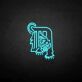 Tiger mit Buchstabe D LED-Neonschild für Bar und Wohnzimmer