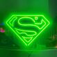 Superhelden Emblem LED-Neonschild für Gaming und Wohnzimmer