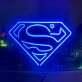 Superhelden Emblem LED-Neonschild für Gaming und Wohnzimmer