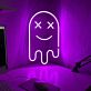 Pixelgeist mit Kreuzaugen LED-Neonschild Gamingzimmer Wohnzimmer