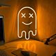 Pixelgeist mit Kreuzaugen LED-Neonschild Gamingzimmer Wohnzimmer