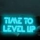 TIME TO LEVEL UP LED-Neonschild für Gaming Zimmer
