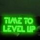 TIME TO LEVEL UP LED-Neonschild für Gaming Zimmer