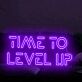 TIME TO LEVEL UP LED-Neonschild für Gaming Zimmer