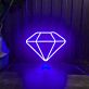 Diamant Symbol LED-Neonschild für Wohnzimmer und Schaufenster