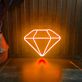 Diamant Symbol LED-Neonschild für Wohnzimmer und Schaufenster