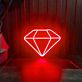 Diamant Symbol LED-Neonschild für Wohnzimmer und Schaufenster