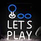LET'S PLAY LED-Neonschild für Gaming und Wohnzimmer