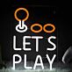 LET'S PLAY LED-Neonschild für Gaming und Wohnzimmer
