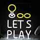 LET'S PLAY LED-Neonschild für Gaming und Wohnzimmer