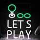 LET'S PLAY LED-Neonschild für Gaming und Wohnzimmer
